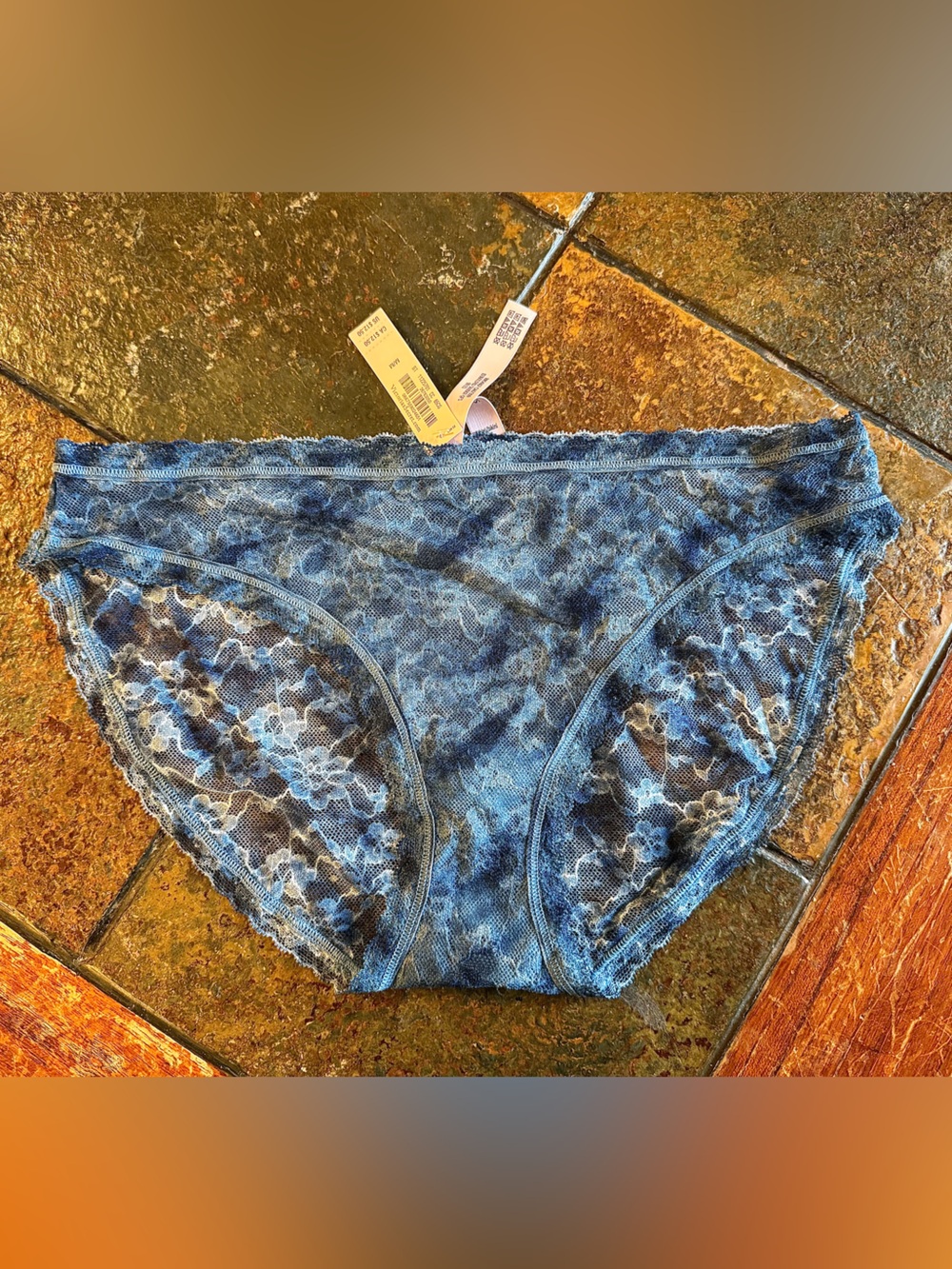 Victoria's Secret Blue Lace Bikini Briefs